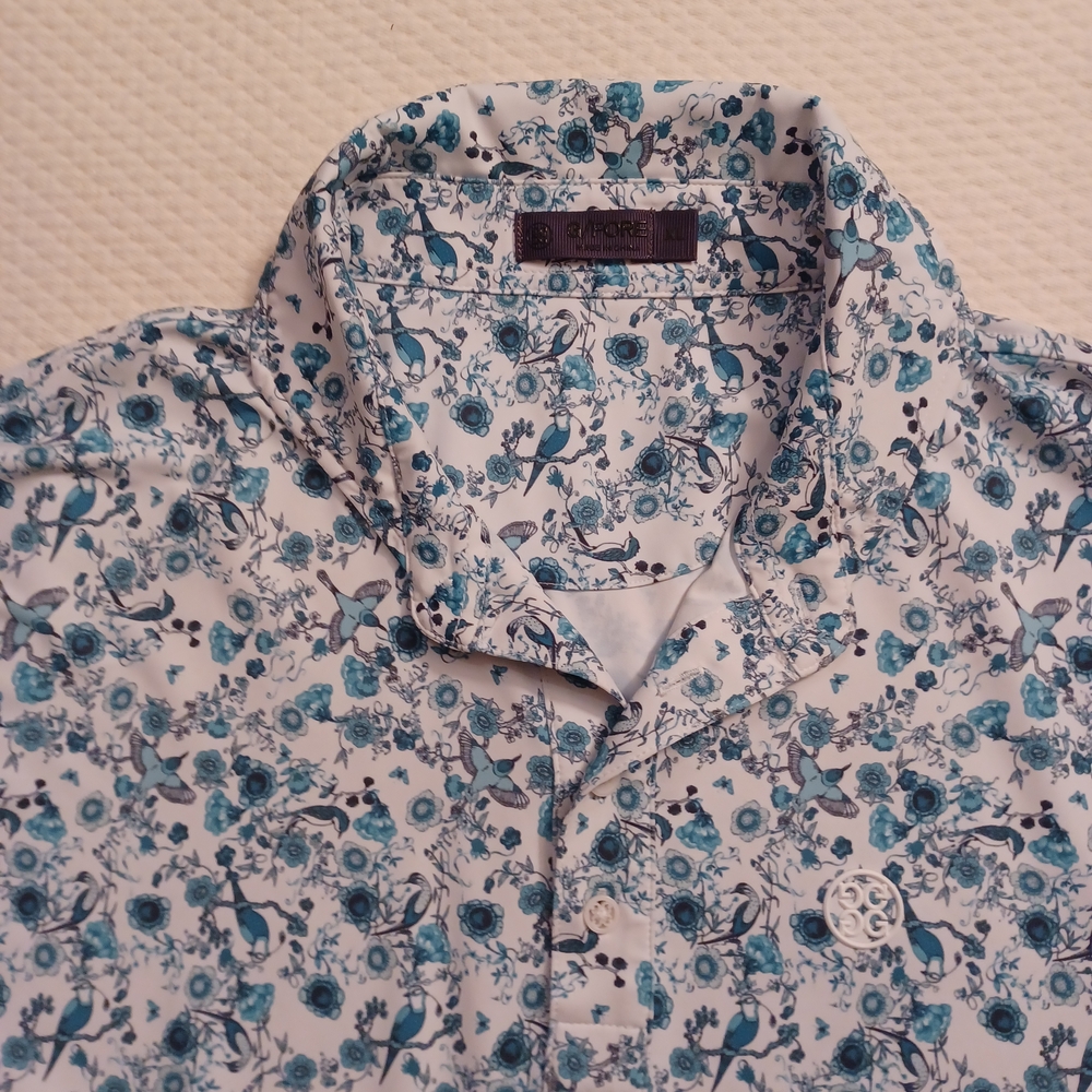 G/FORE Botanic Garden Ink Golf Polo Men's Size XL